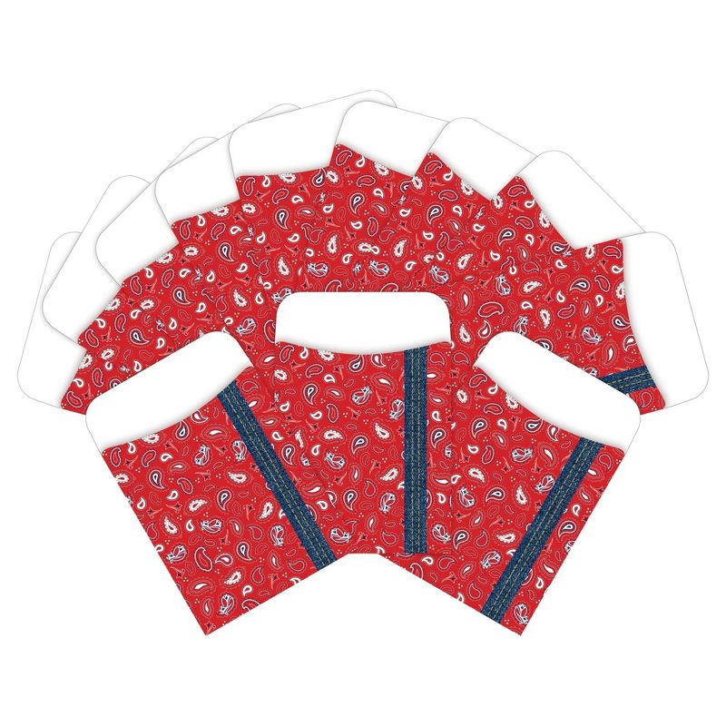 Barker Creek 12 Letter-Size File Folders & 30 Adhesive Pockets Set - Bandana