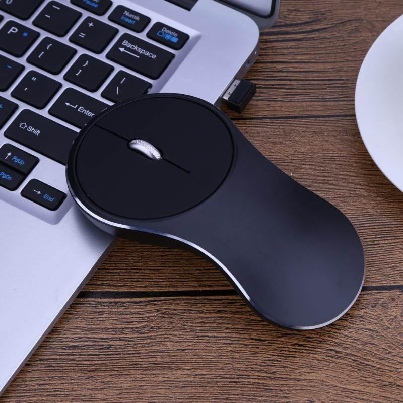 2.4GHz Wireless Mouse Aluminum Alloy Case Mini Portable Computer Mice 1600DPI Rechargeable Game Mouse for PC Desktop Laptop
