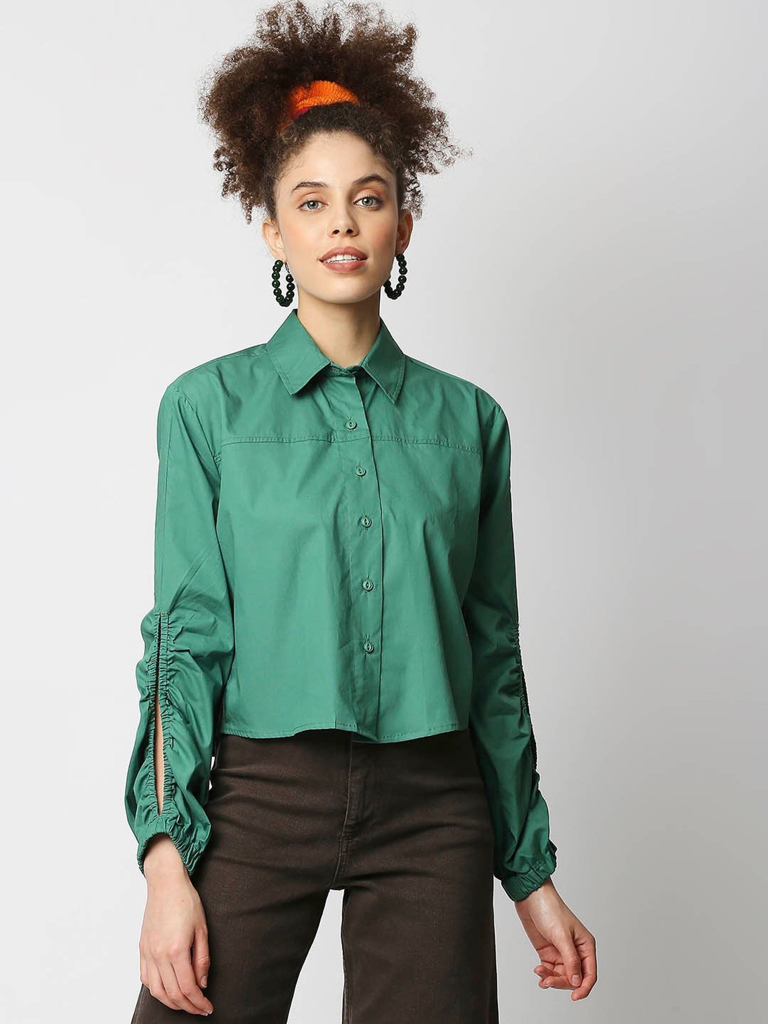 Remanika Green Regular Fit Shirt