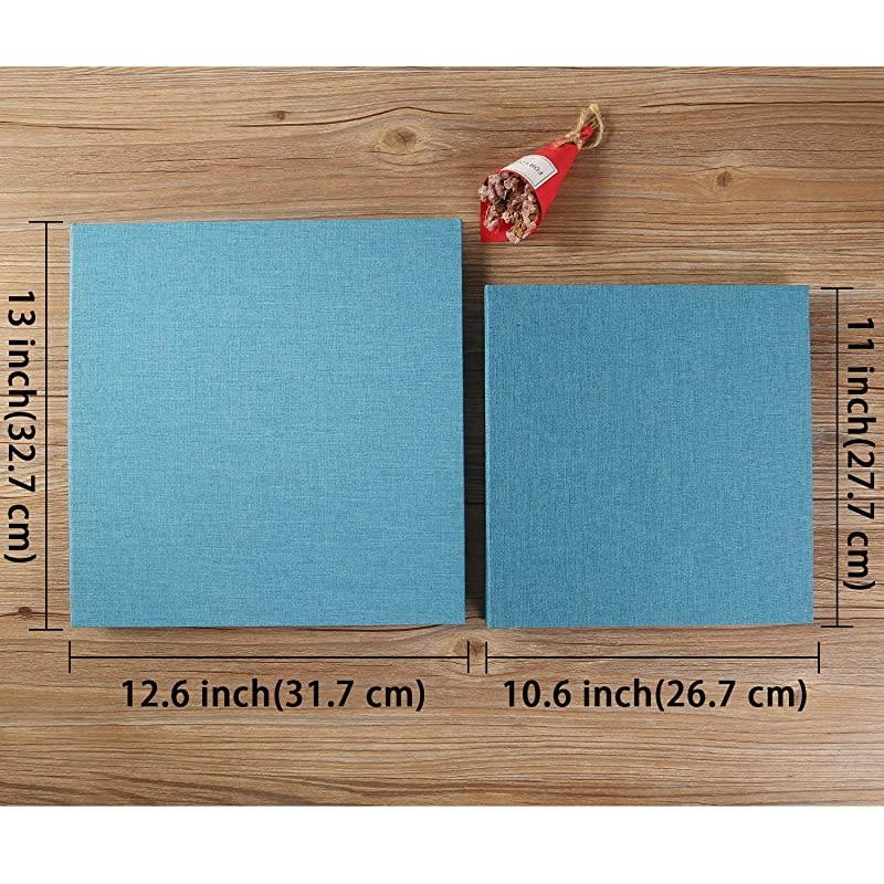 Album Self Adhesive 4x6 5x7 3x5 85x11 Scrapbook Magnetic Album DIY Scrap Book Length 13 x Width 128 Inches with A Metallic Pen