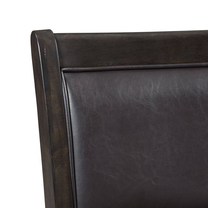 Set of 2 Taylor Standard Height Faux Leather Side Chair Set Walnut - Picket House Furnishings