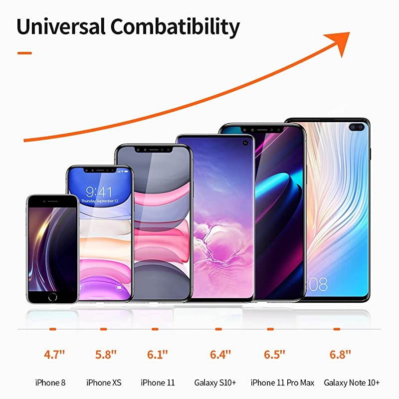 Ultra-Durable] Cell Phone Holder for Car, Universal Car Phone Mount Dashboard Windshield Vent Compatible with iPhone 12 11 Pro Max XS X XR 8 SE, Samsung Galaxy S20+Ultra S10 Note 10 Plus &All