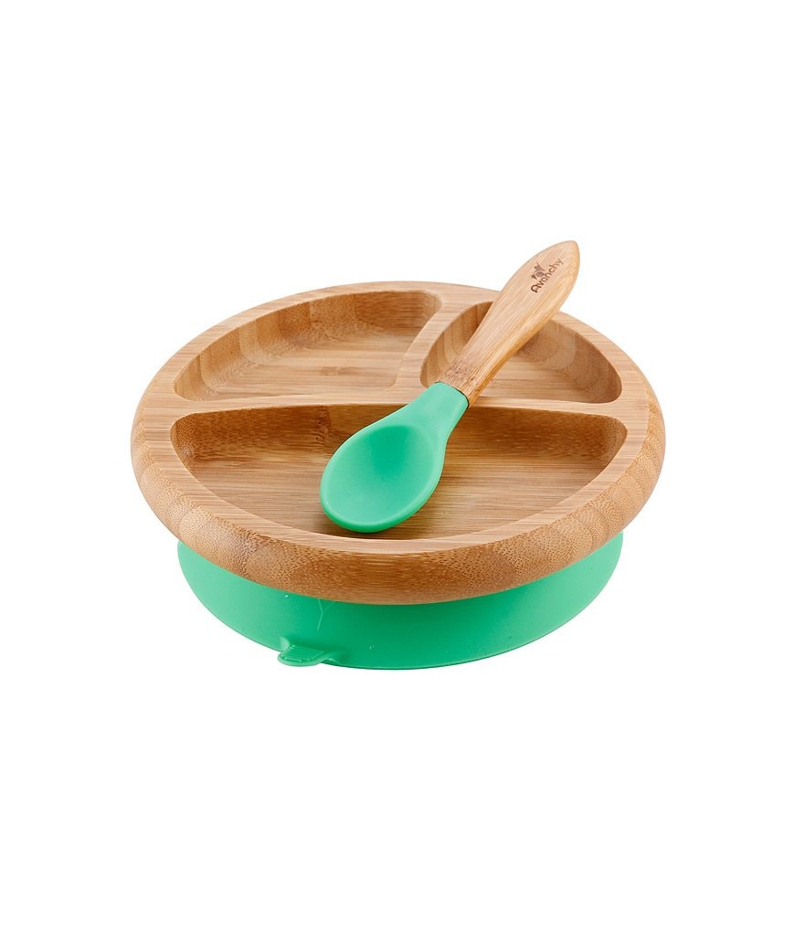 Avanchy Bamboo Suction Baby Feeding Plate & Spoon