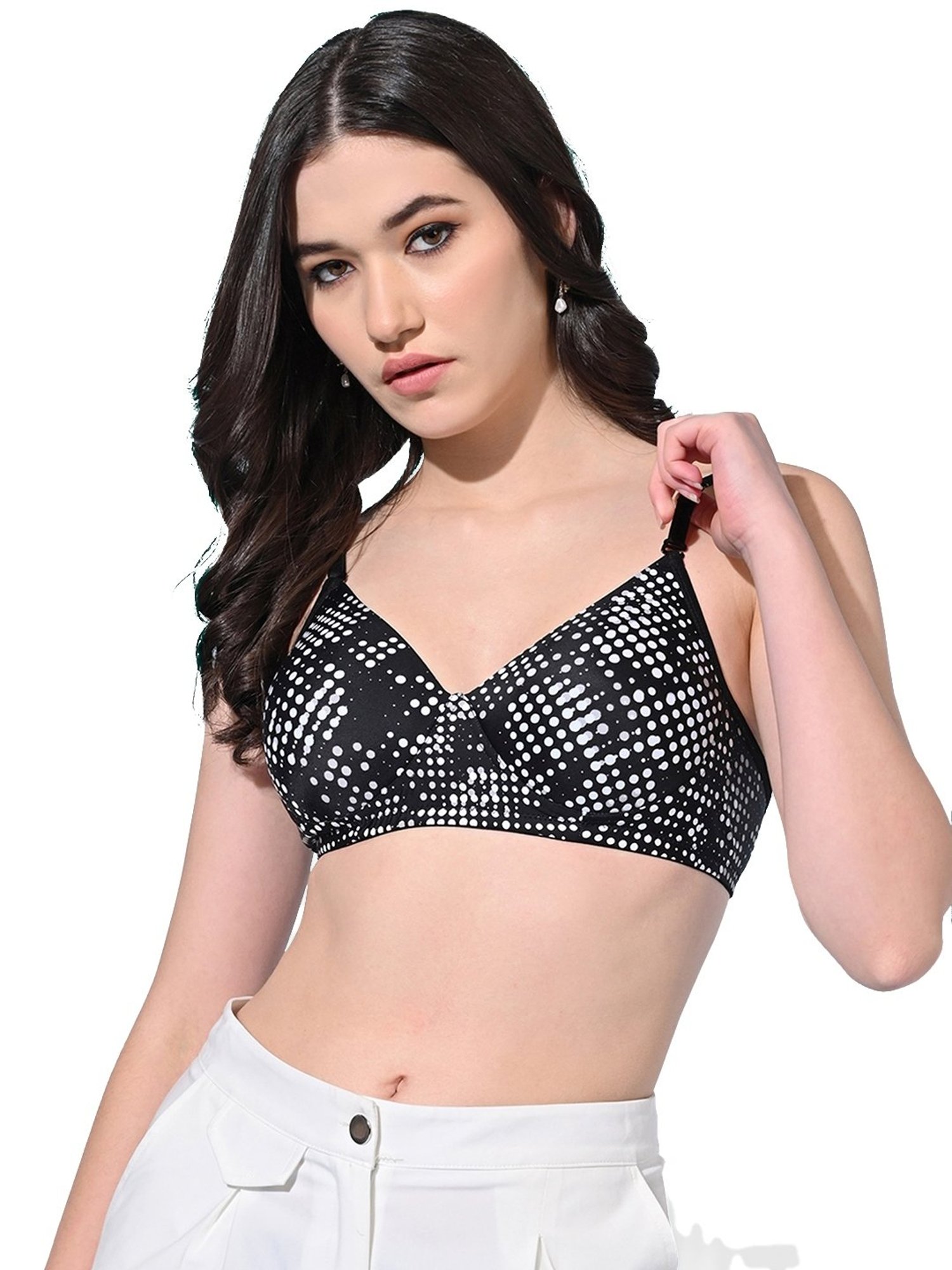 mod & shy Pink Self Pattern Lingerie Set