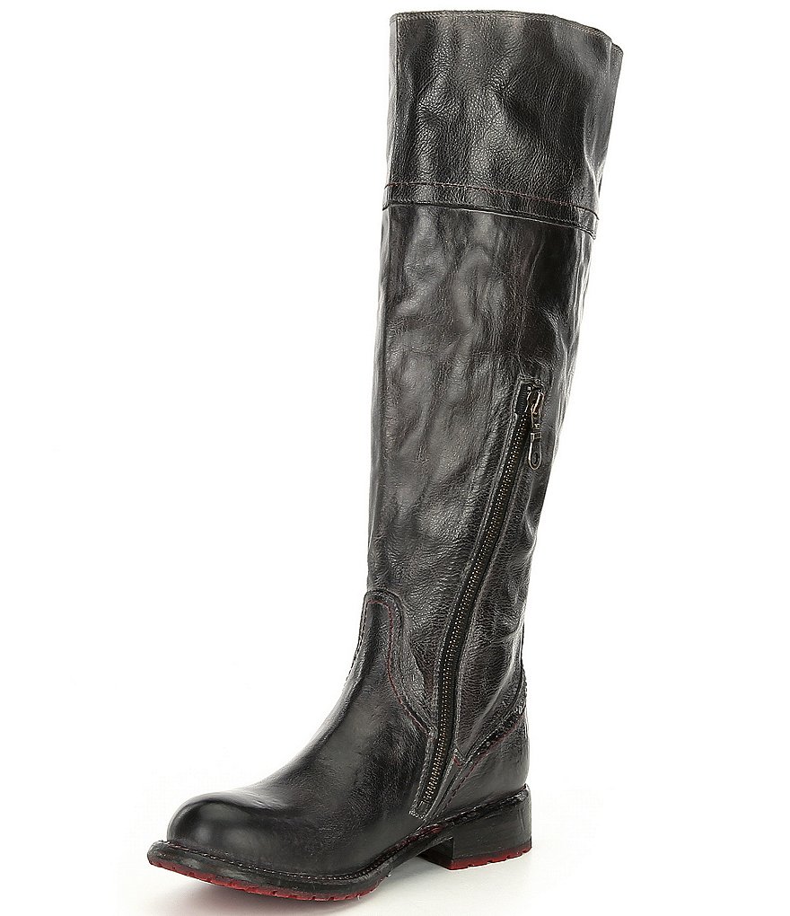 Bed Stu Jacqueline Leather Tall Block Heel Boots