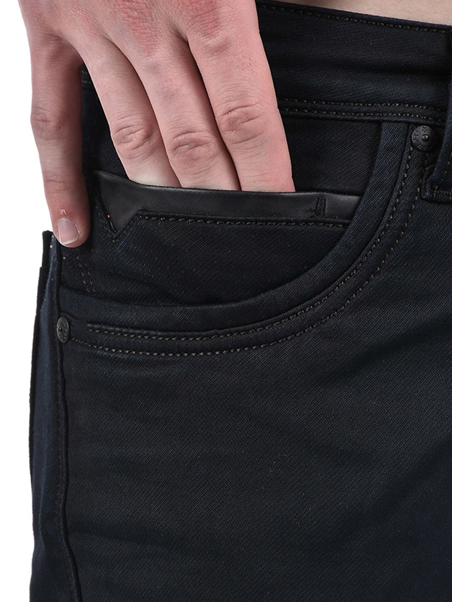 Lawman Pg3 Black Straight Fit Lightly Washed Jeans