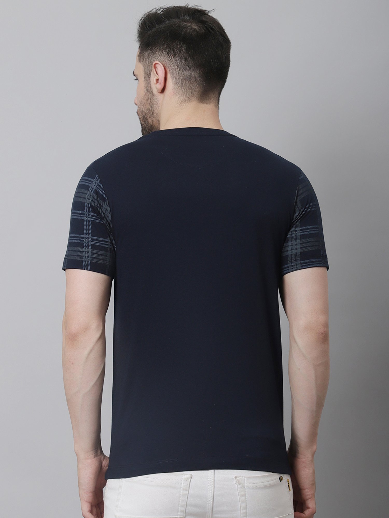Venitian- Forbidden Clothing Navy Slim Fit Printed T-Shirt