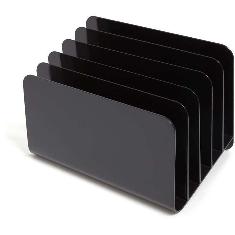 TRU RED 5-Slot Plastic Incline Sorter, Blk TR55335 