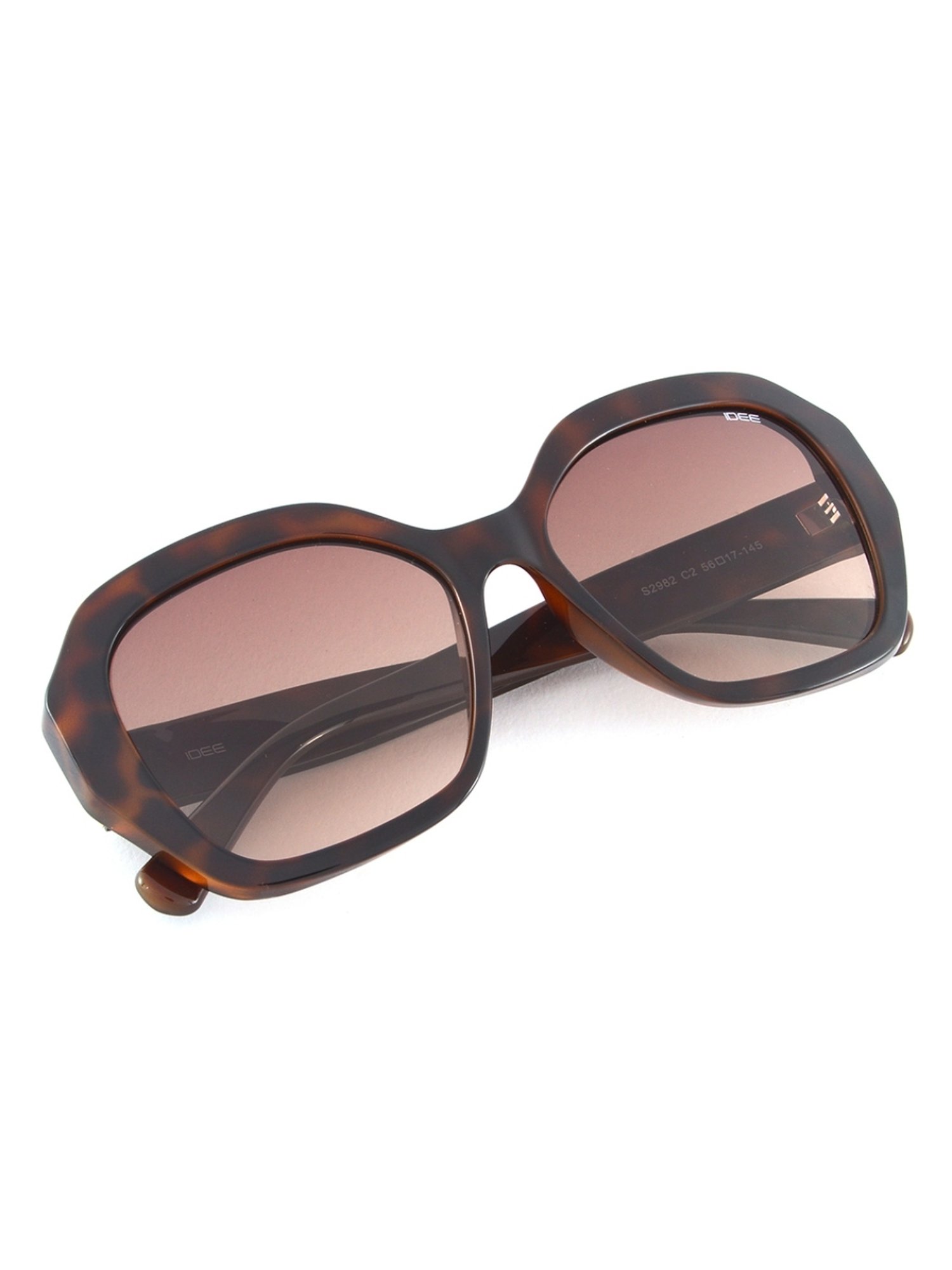 IDEE Dark Brown Square UV Protection Sunglasses for Women