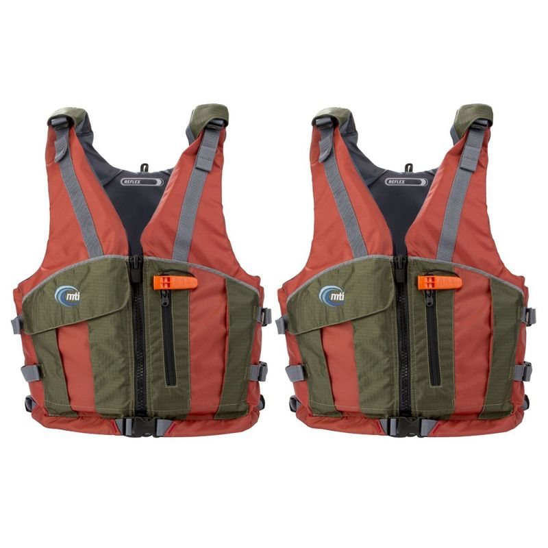 Intex Excursion 5 Person Inflatable Raft, 2 Oars and 2 Red Life Jackets, L/XL