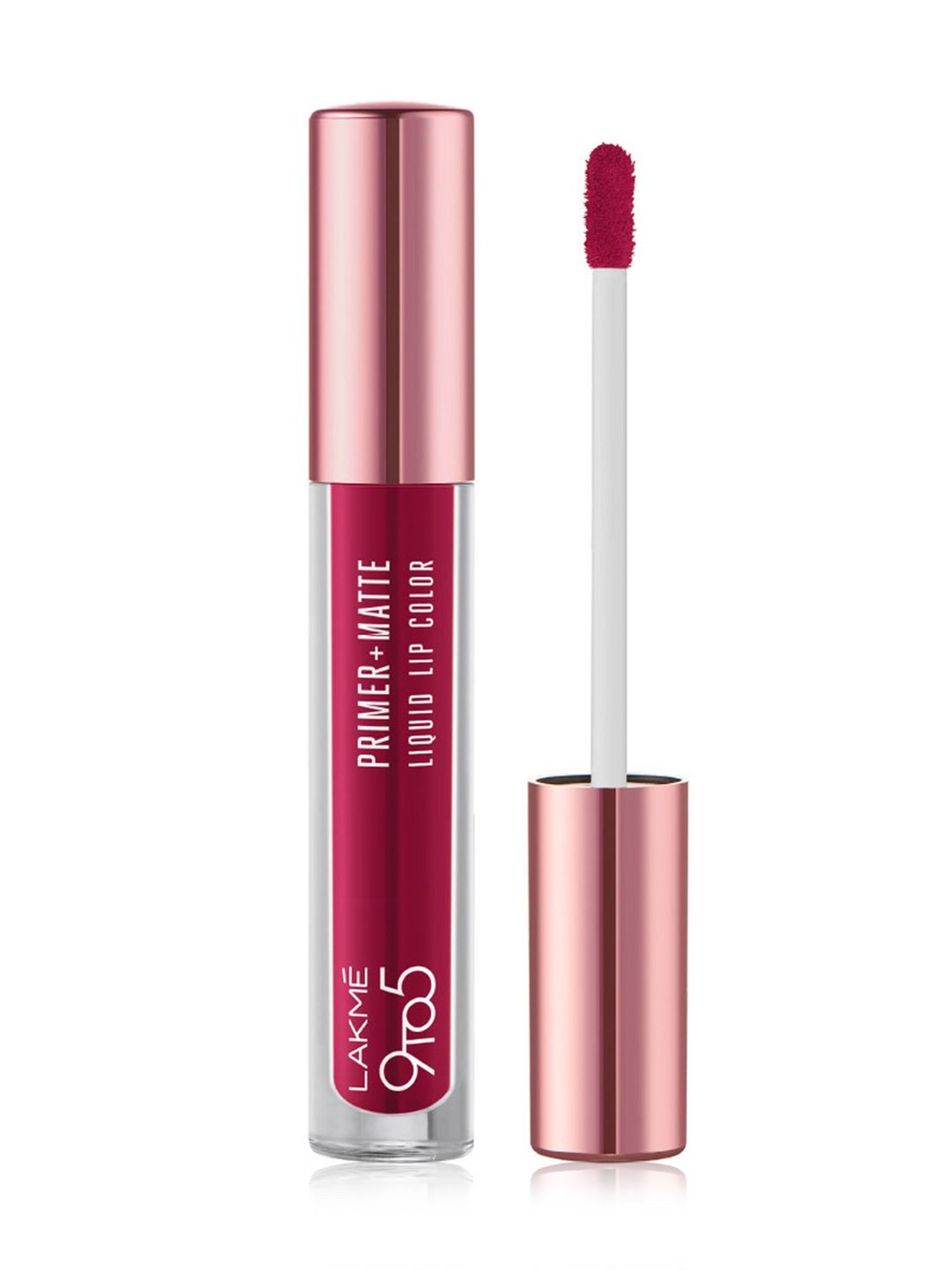 Lakme 9to5 Primer + Matte Liquid Lip Color MP6 Hot Pink - 4.2 ml