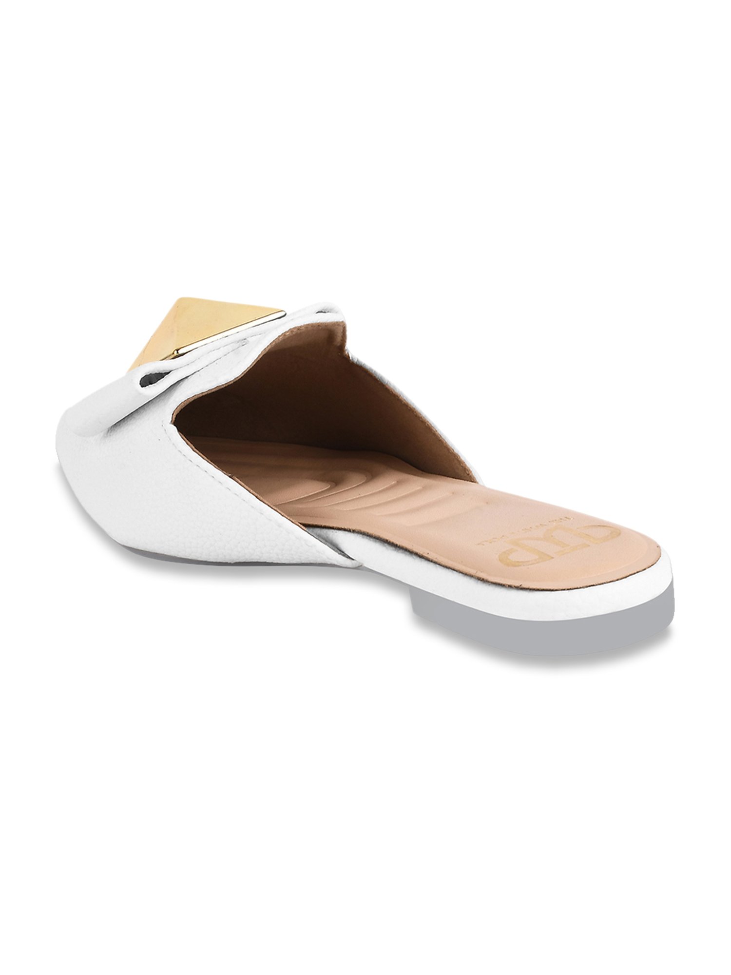 The White Pole Women's White Mule Shoes