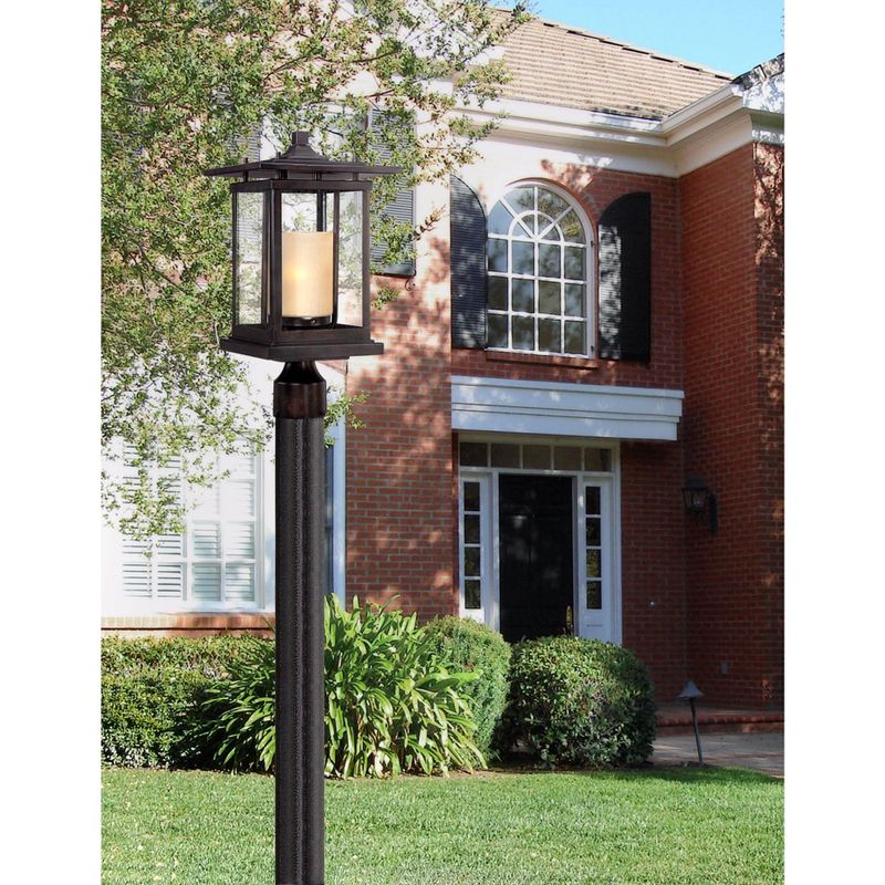 1 Light Outdoor Post Mount Black - Aurora Lighting