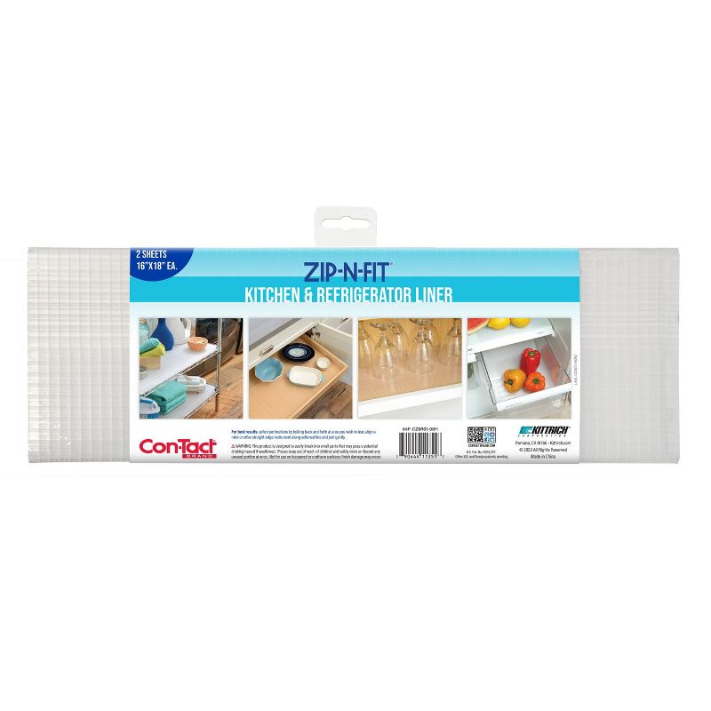 Con-Tact Zip-N-Fit Fridge Liner Clear