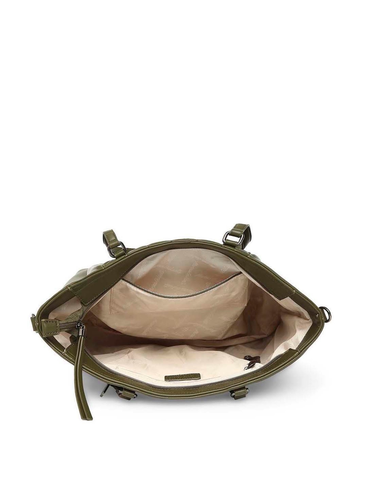 Marina Galanti Olive Quilted Medium Tote Handbag