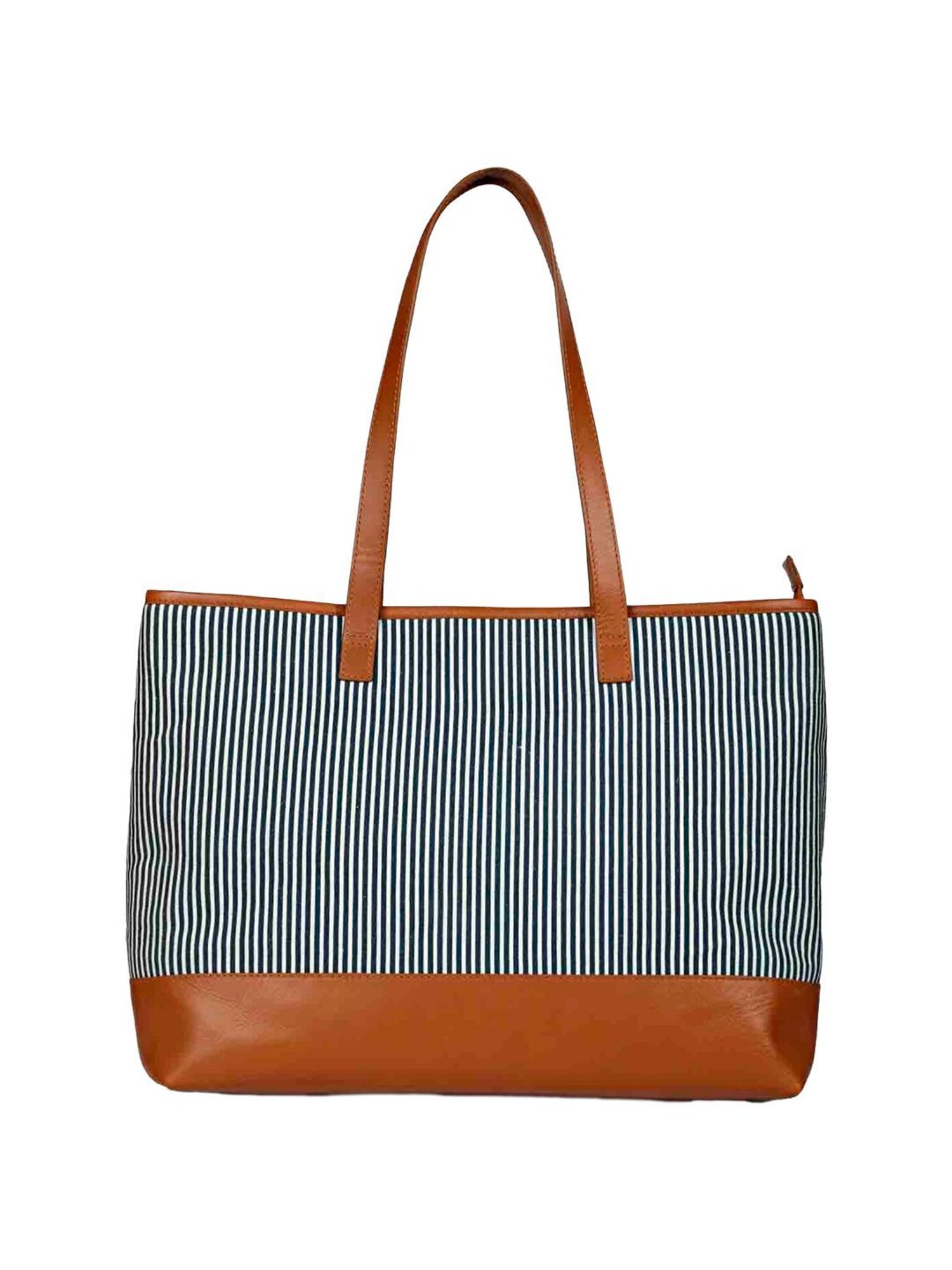 Favore Blue Striped Medium Totes