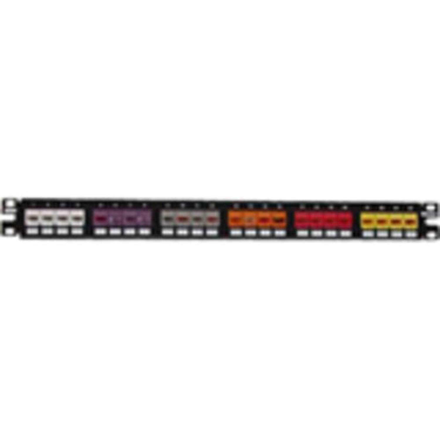 panduit cpp24fmwbly patch panel, mini-com, 24 port, 1rmu, 1.72" h x 19" w x 1.04" d