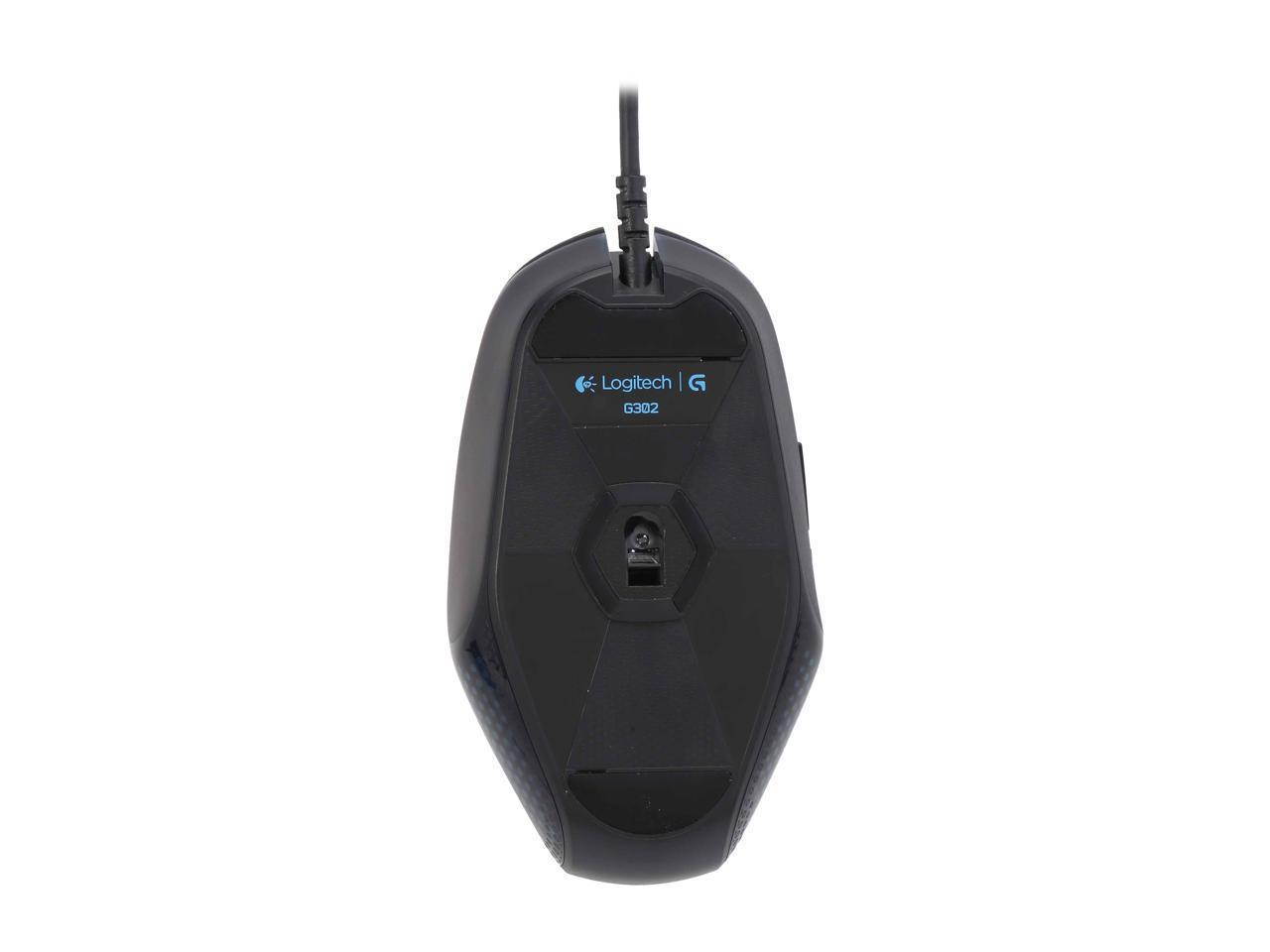 Logitech G302 Daedalus Prime Moba 910-004205 Black 6 Buttons 1 x Wheel USB Wired Delta Zero sensor 4000 dpi Gaming Mouse