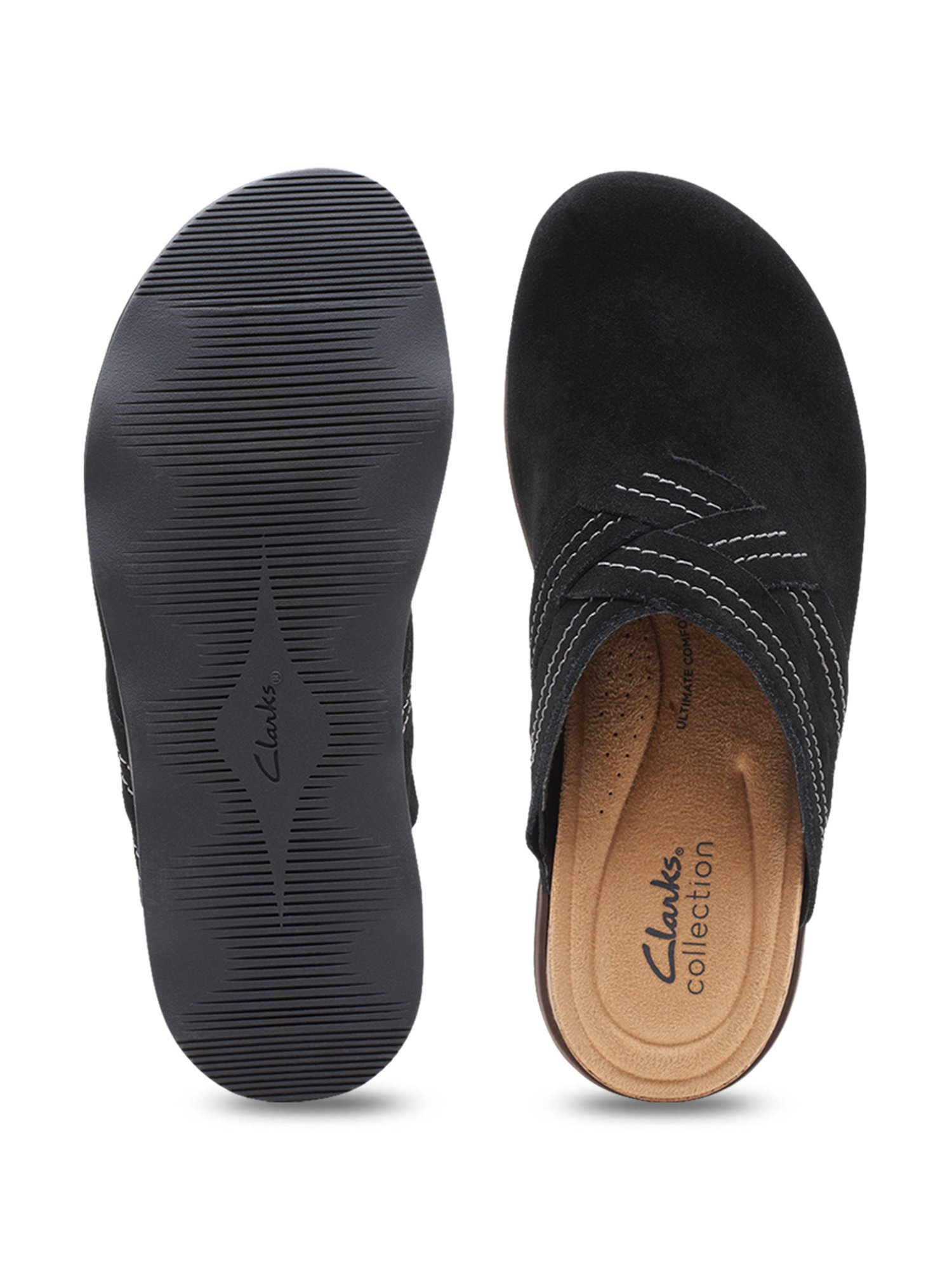 Clarks Women's Brynn Glide Black Mule Shoes