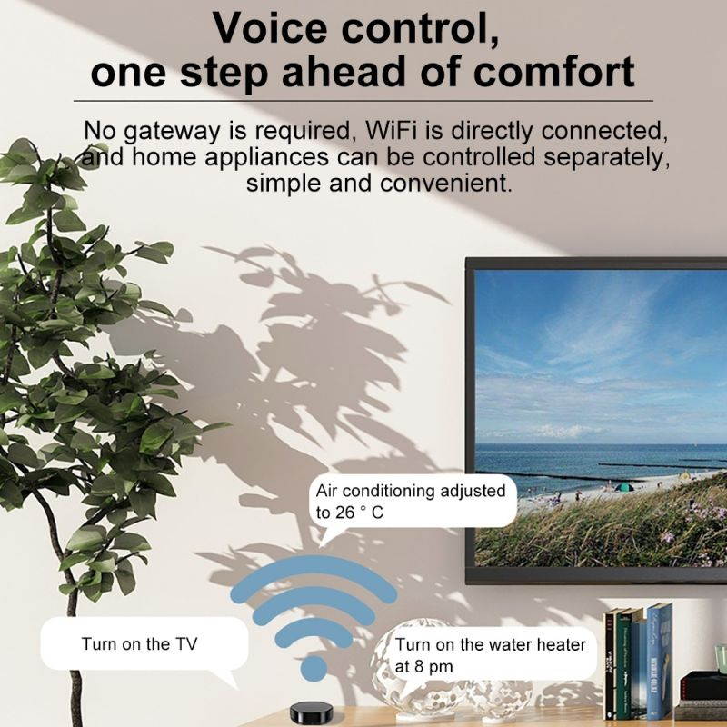 YRC11 WiFi Infrared Smart Universal Remote Controller, Support Mobile Phones APP Remote Control & Alexa Voice Control
