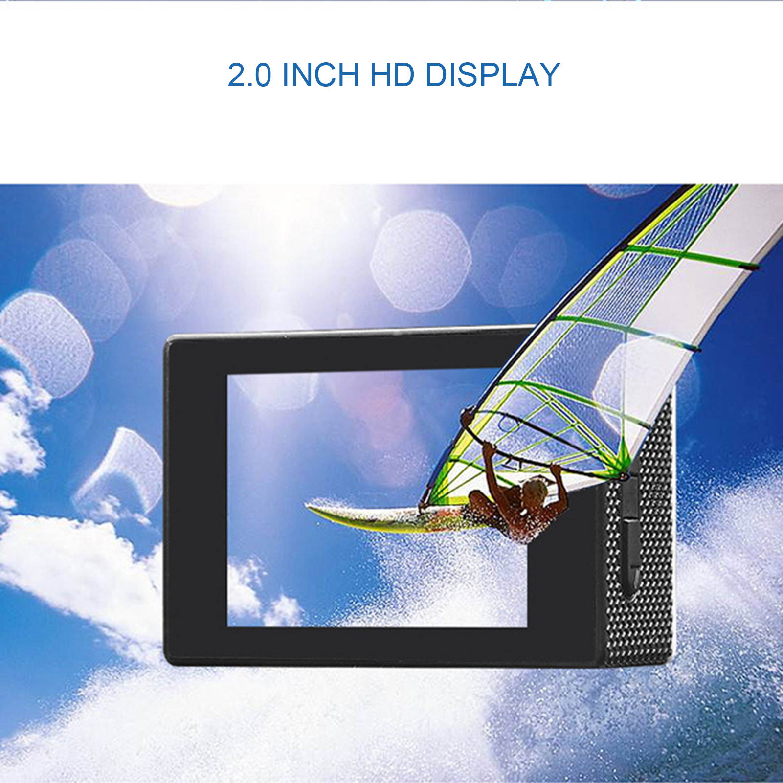 Camera HD Display Multifunctional 2.0-inch Underwater Waterproof Video Recorder for Sports Diving