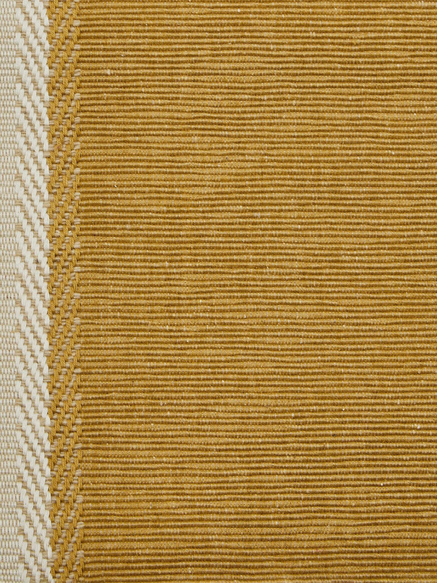 Fabindia Home Samara Woven Ochre Yellow 525 GSM Cotton Runner