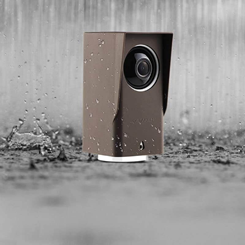 Real Water Resistant Protective Case for Wyze Cam Pan,Silicone Skin Suitable for Indoor and Outdoor use,Anti-Scratch Protective UV and Weather Resistant (1-Pack, Brown)