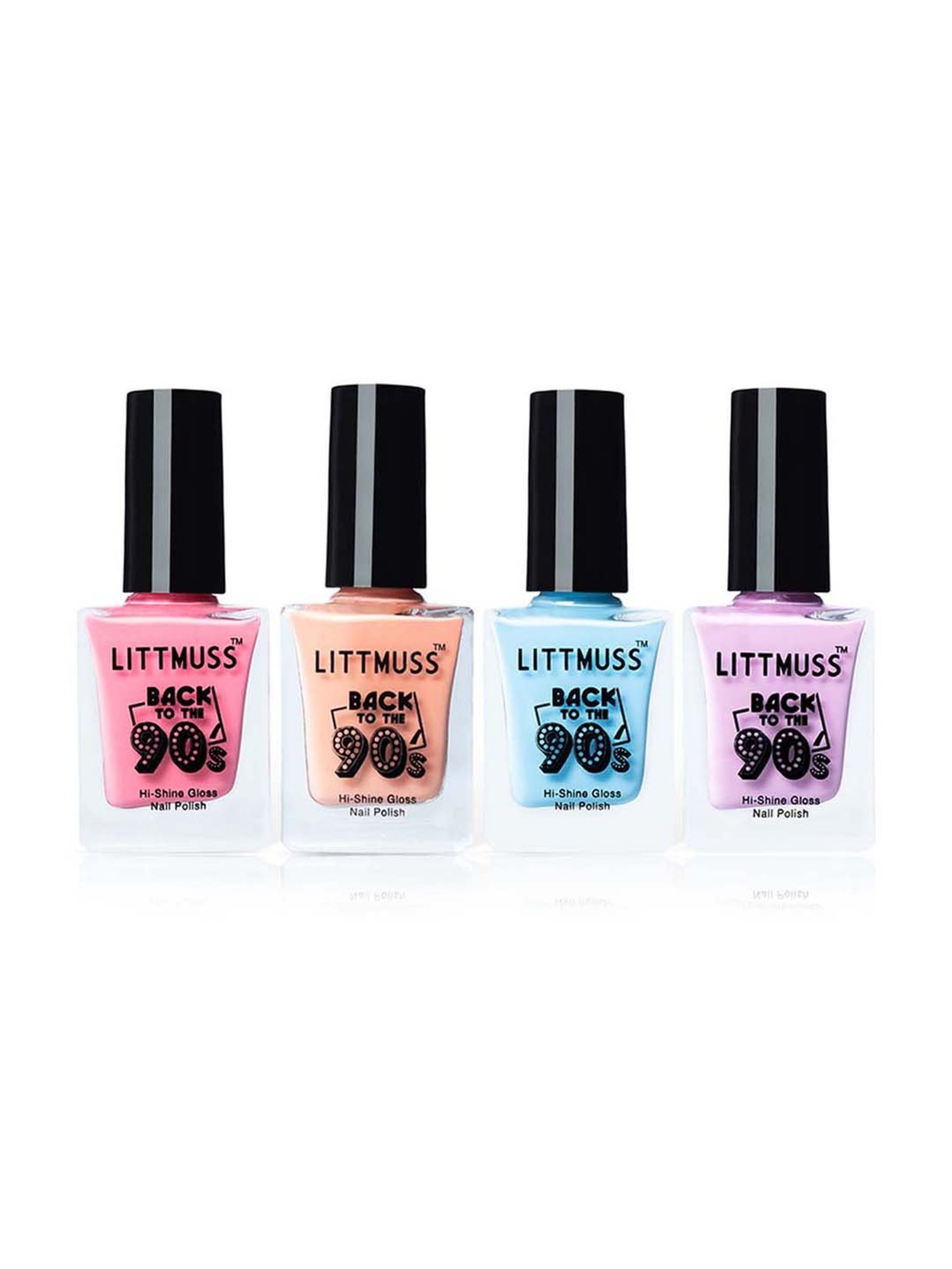 Littmuss Paint With Pastel Back To The 90s Hi Shine Gloss Nail Polish Combo - 38 ml
