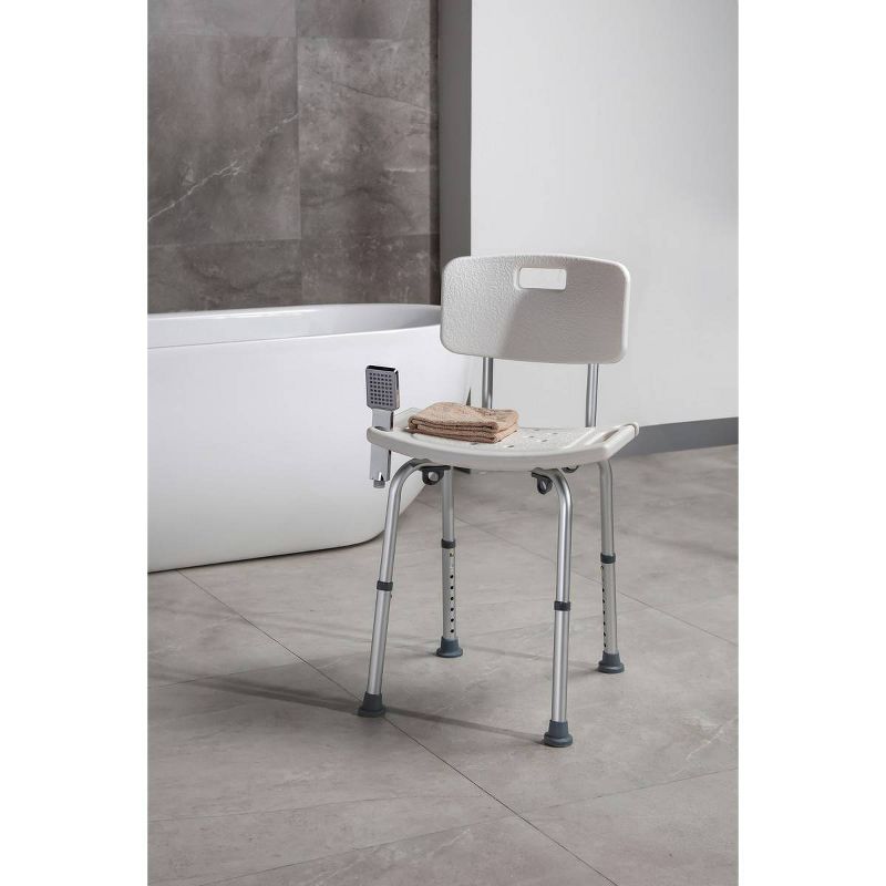 Freestanding Bathroom Seat White - evekare