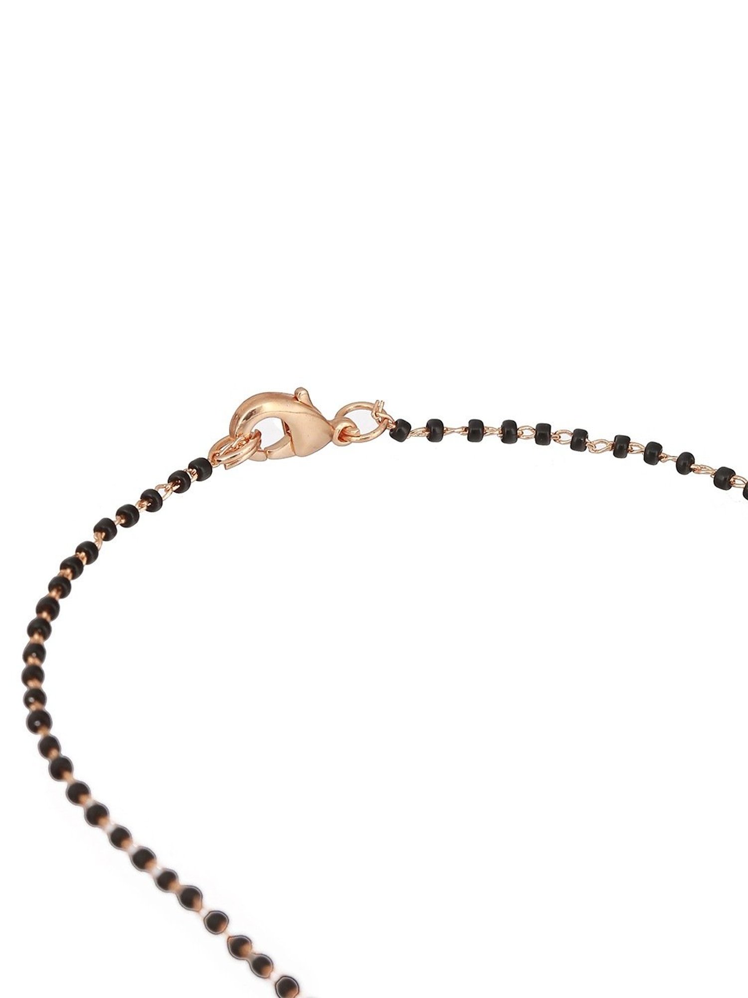 Aatmana Beaded & CZ-Studded Black Mangalsutra for Women