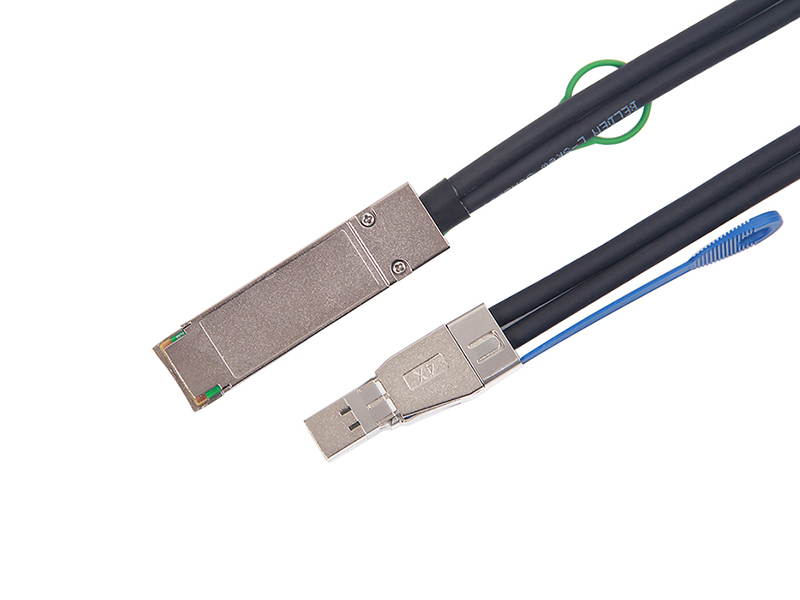 External Mini-SAS HD (SFF-8644) to Mini-SAS 26-pin (SFF-8088) Hybrid Cable, 1-Meter(3.3ft)