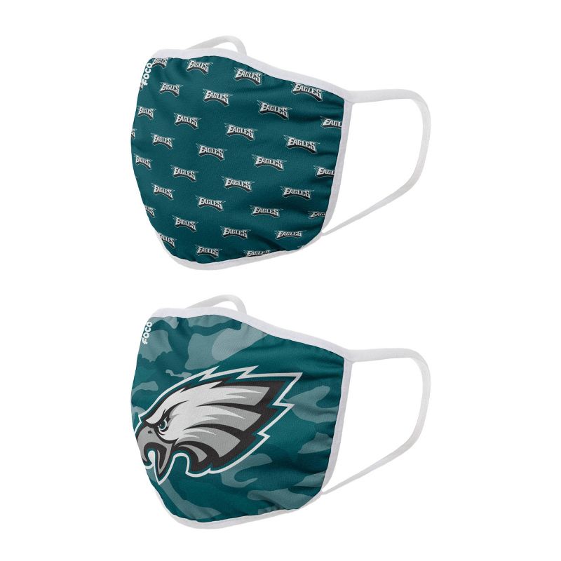 NFL Philadelphia Eagles Youth Face Covering 2pk