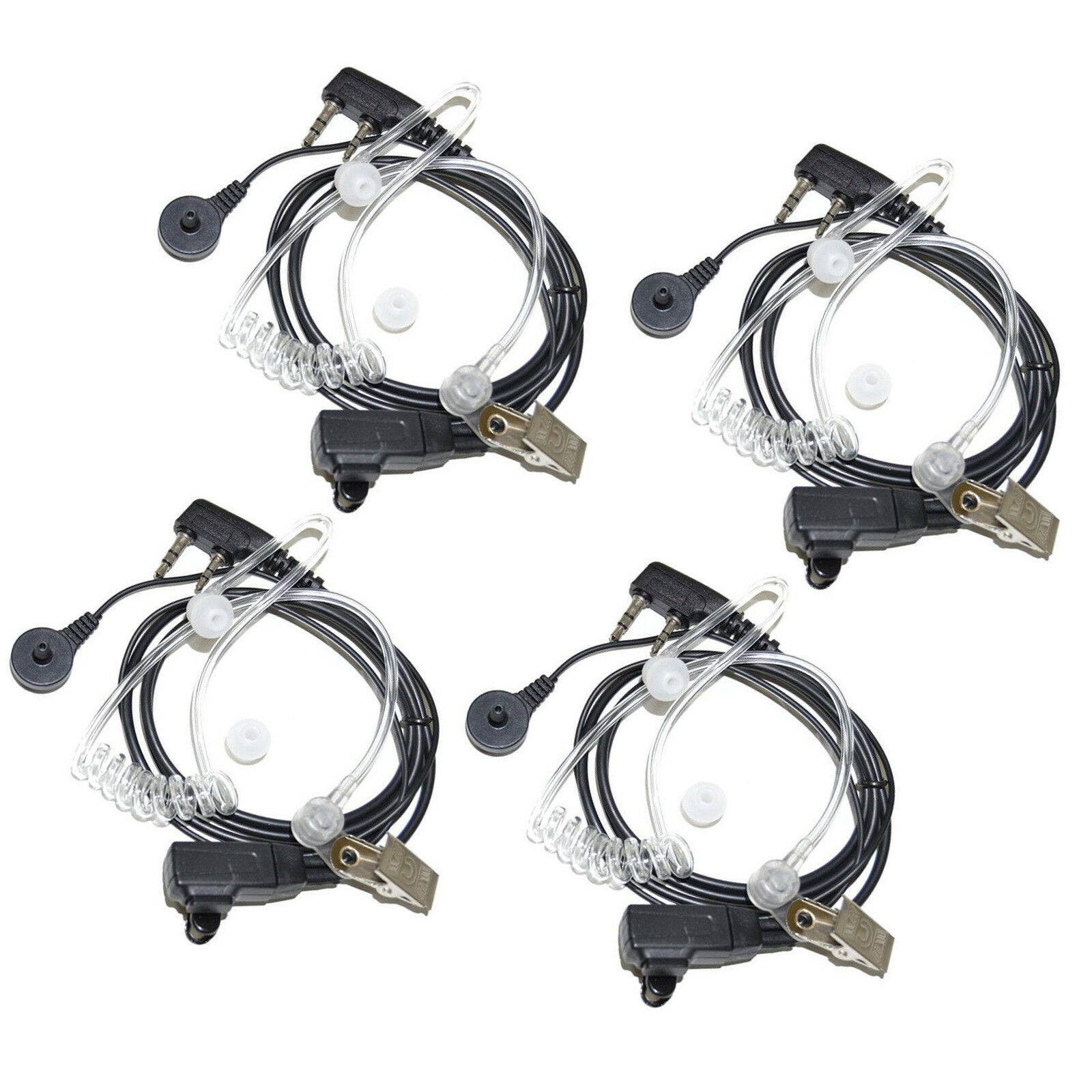 4-Pack Hands Free Headsets for Kenwood TK-3230 TK-3360 TK-3400 TK-3402 TK-5220