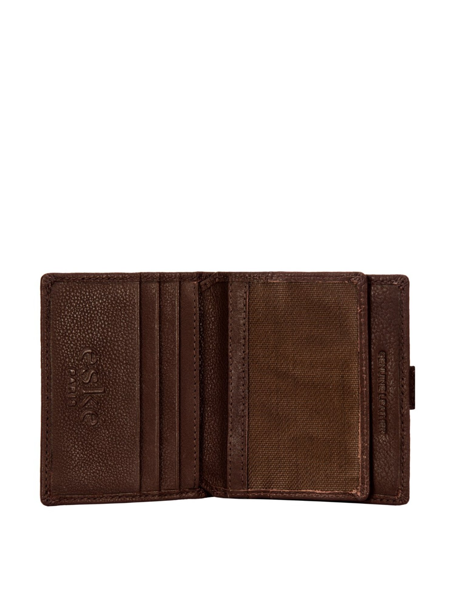 Eske Ren Dark Brown Textured Small Card Holder