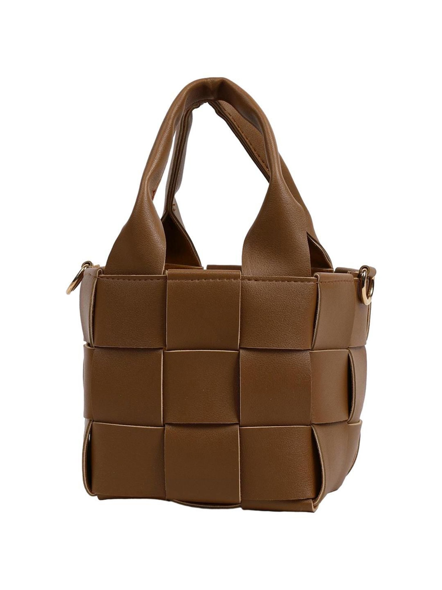 HauteSauce Brown Textured Small Handbag