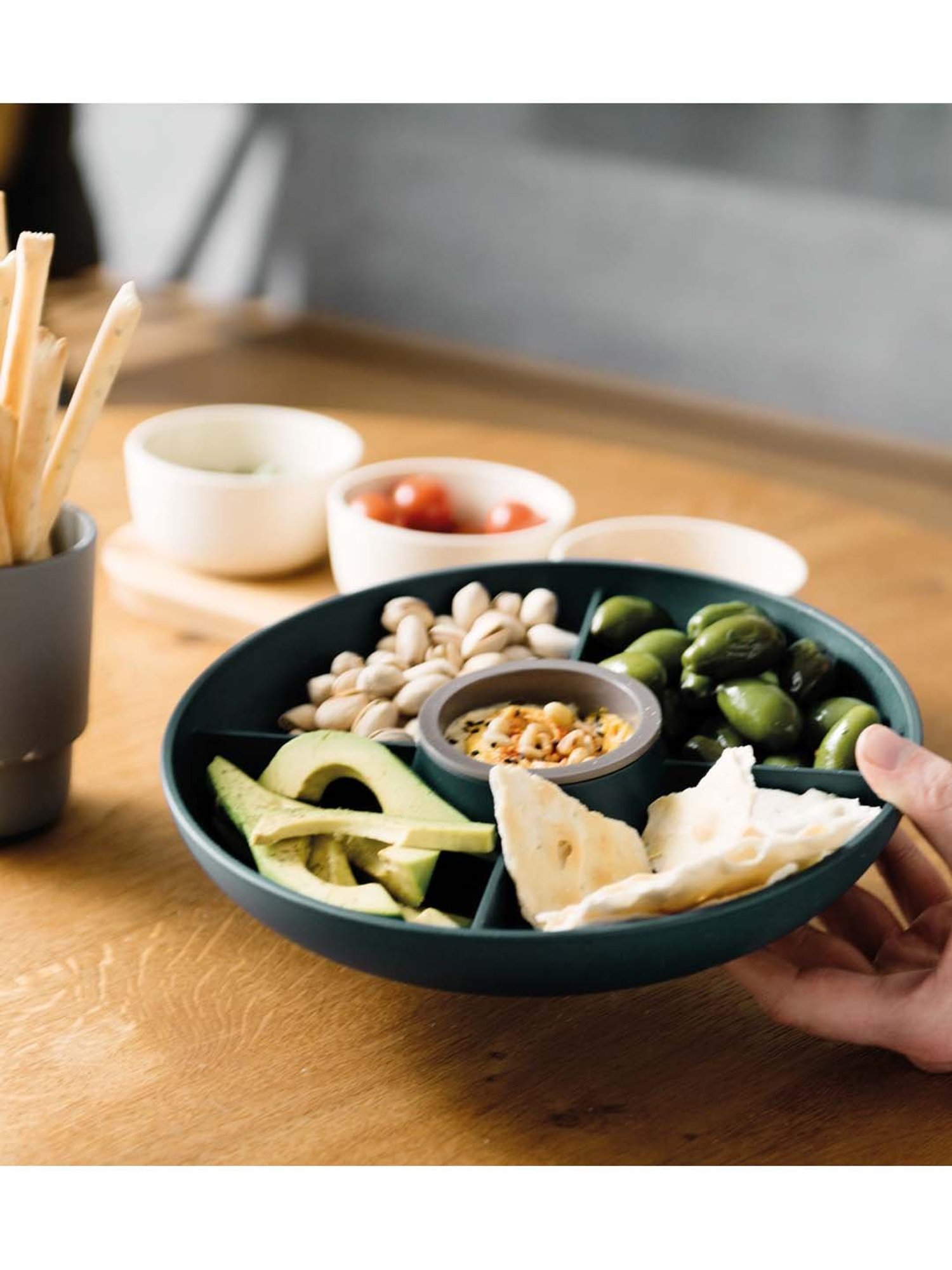 BergHOFF Leo Teal Green Bamboo Dry Fruit Platter - Set of 1