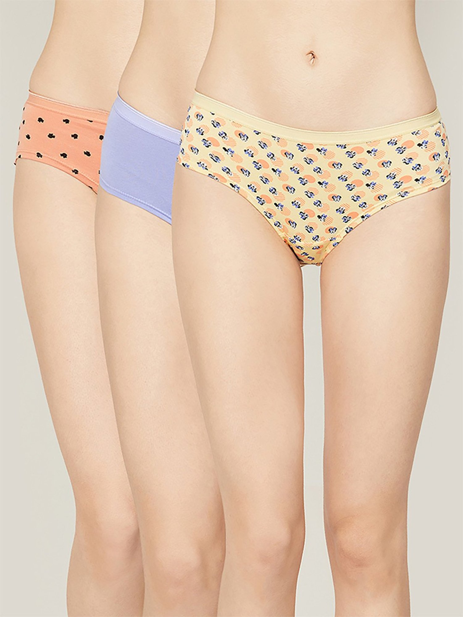 Ginger by Lifestyle Assorted Color Printed Panties - Pack Of 3