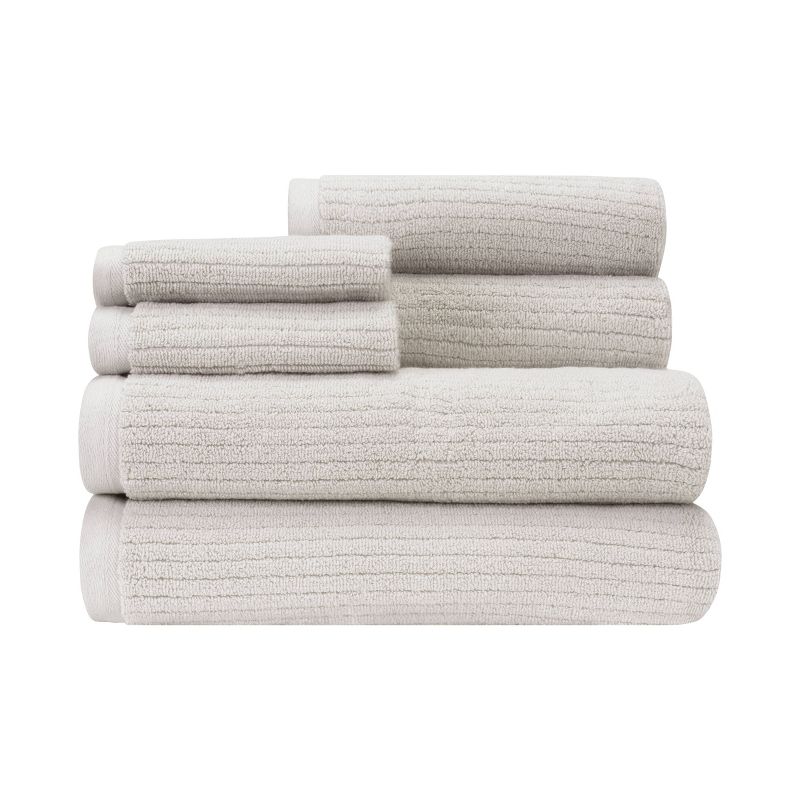 6pc Empire Bath Towel Set Silver - CARO HOME
