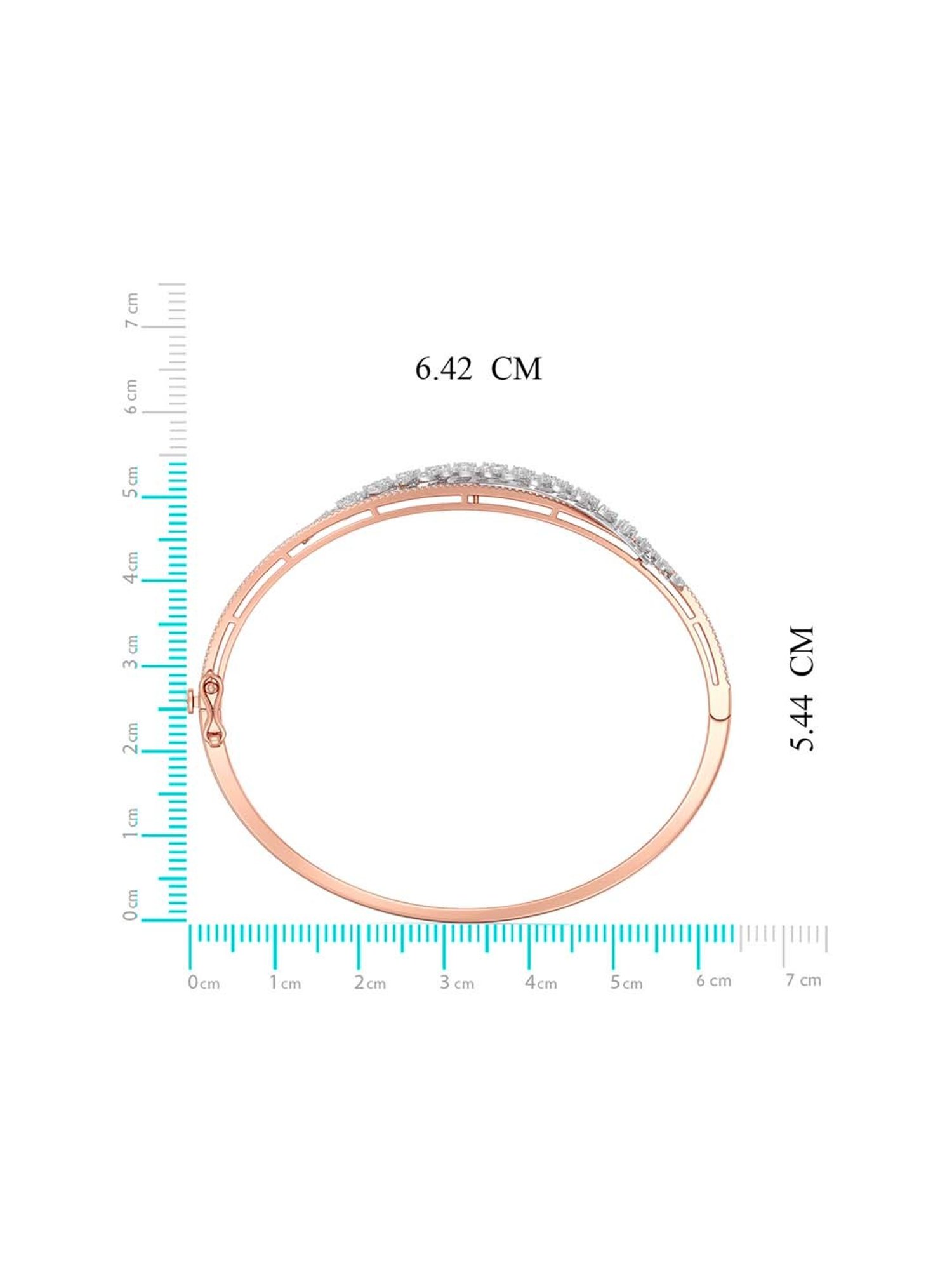 Joyalukkas 18k Rose Gold & Diamond Leaf Design Bracelet for Women