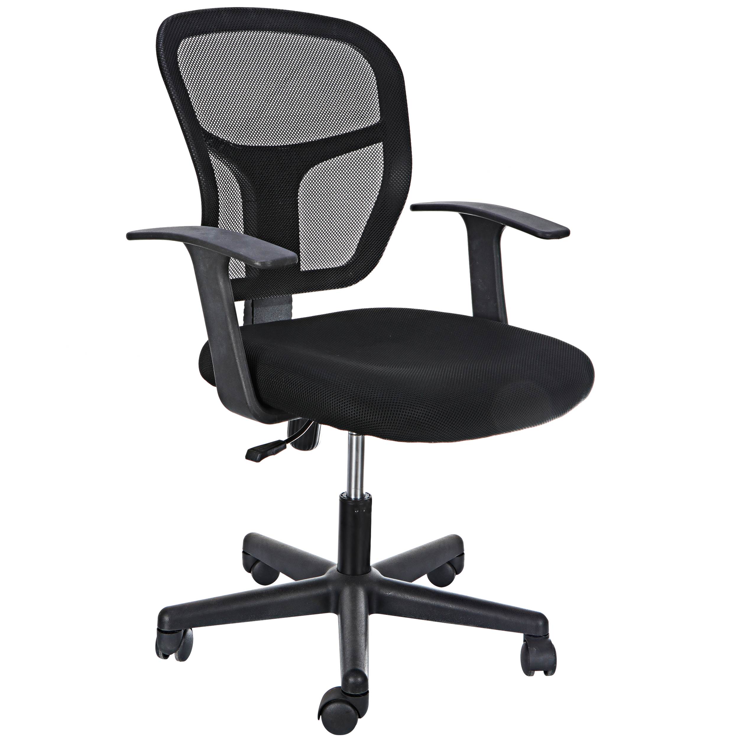 Office Chair Computer Desk Black Ergonomic Executive Mesh Chair Swivel Mid Back 360&deg; Swivel Home Computer Task Chair  - 2pcs