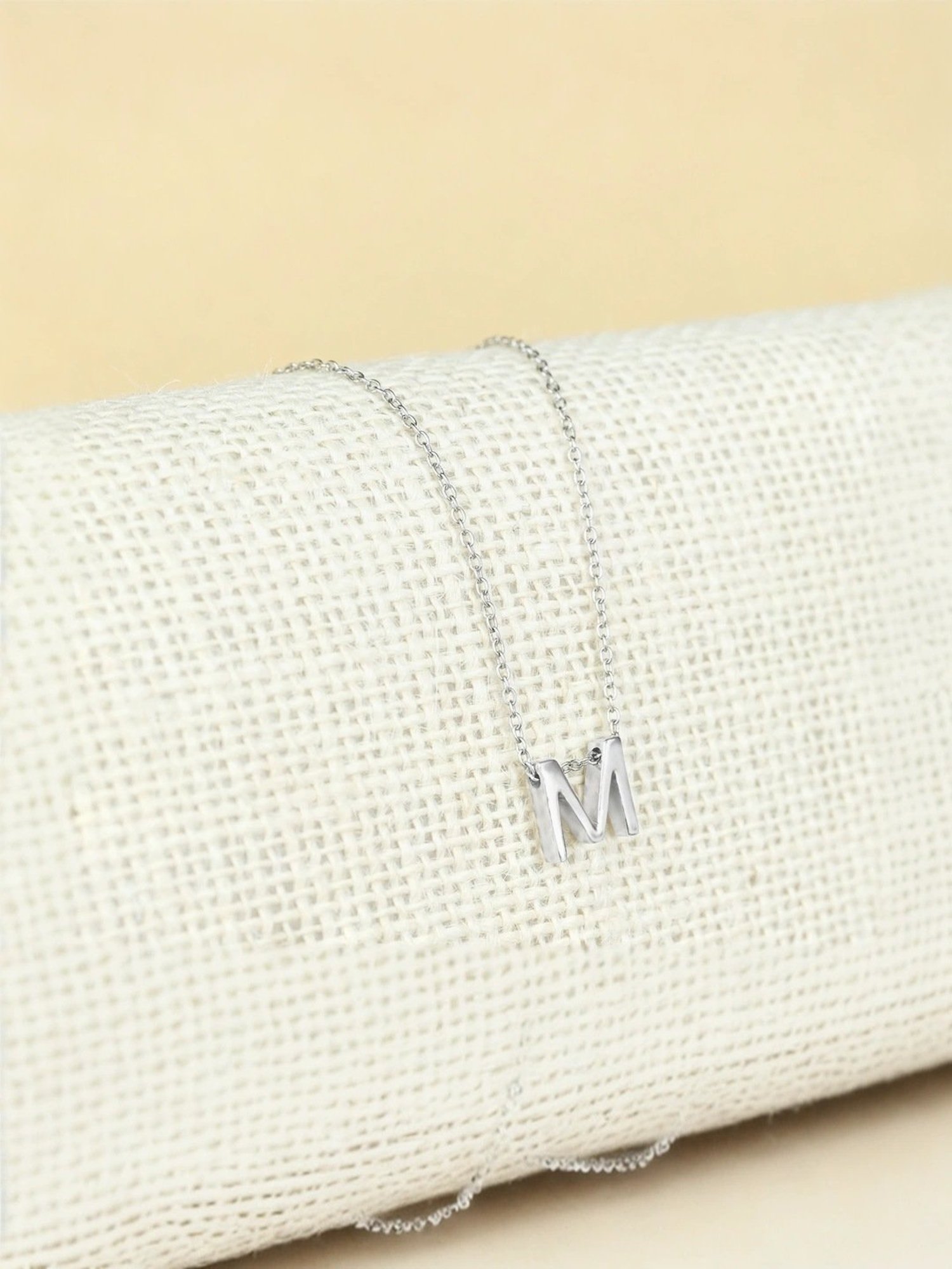 Touch925 Sterling Silver Majestic M Initial Chain Pendant