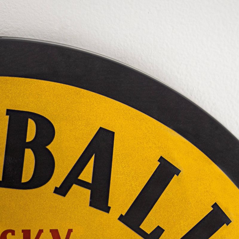 Fireball Whiskey Dome Metal Sign Yellow/Red - Crystal Art Gallery