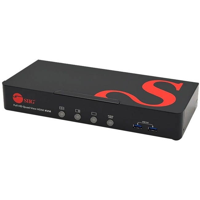 SIIG Full HD Quad-View 1080p HDMI KVM Switch MultiView Processor CEKV0A11S1