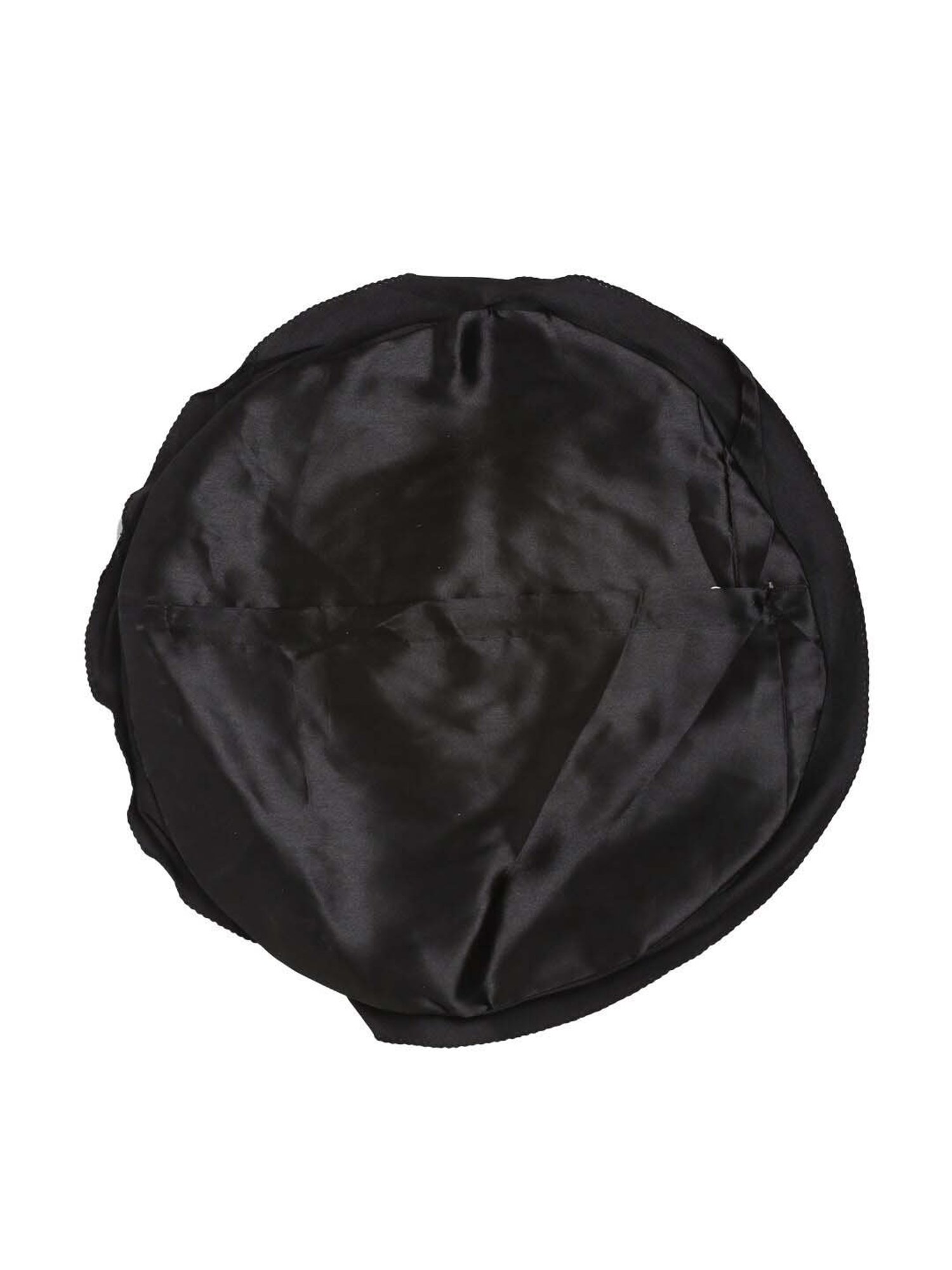 HOSTA HOMES Black Sateen Rose Flower Cushion Cover with Filler - Set of 2