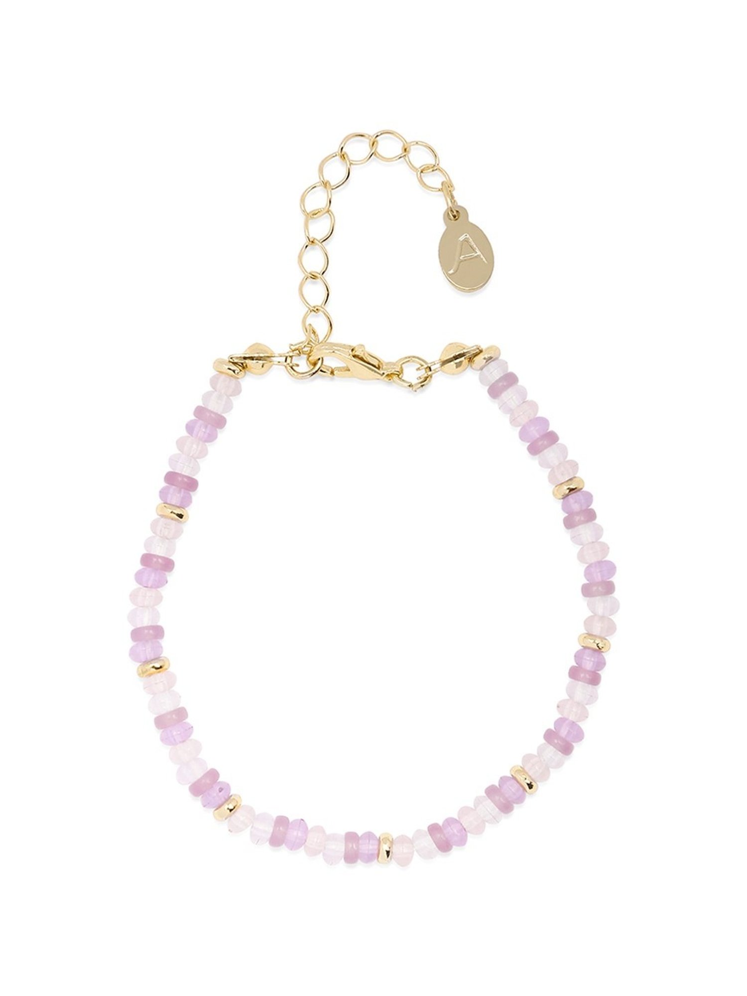 Accessorize London Pink Facet Bead Clasp Bracelet