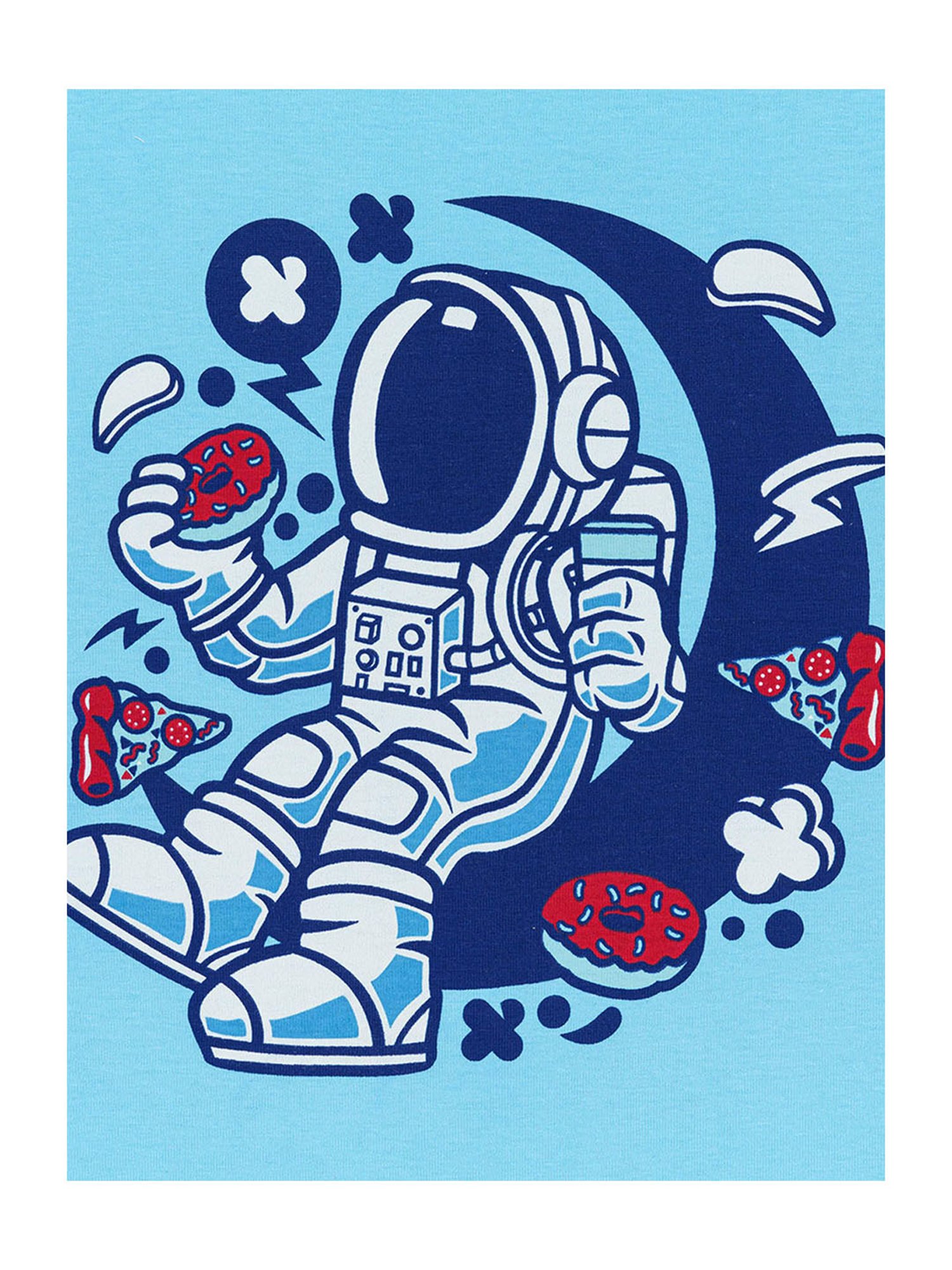 H by Hamleys Boys Blue Printed Full Sleeves T-Shirt