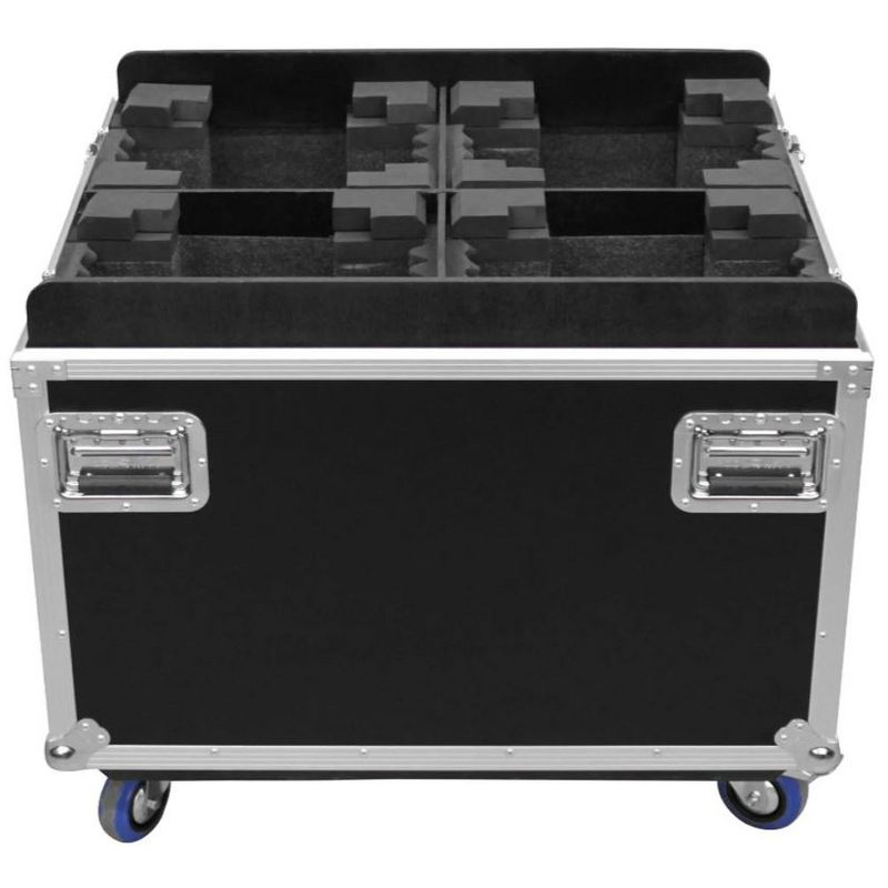 Odyssey FZCHINT350X4W Foam Interior Quad Chauvet Intimidator Beam Moving Head Light Case with Wheels and Brakes