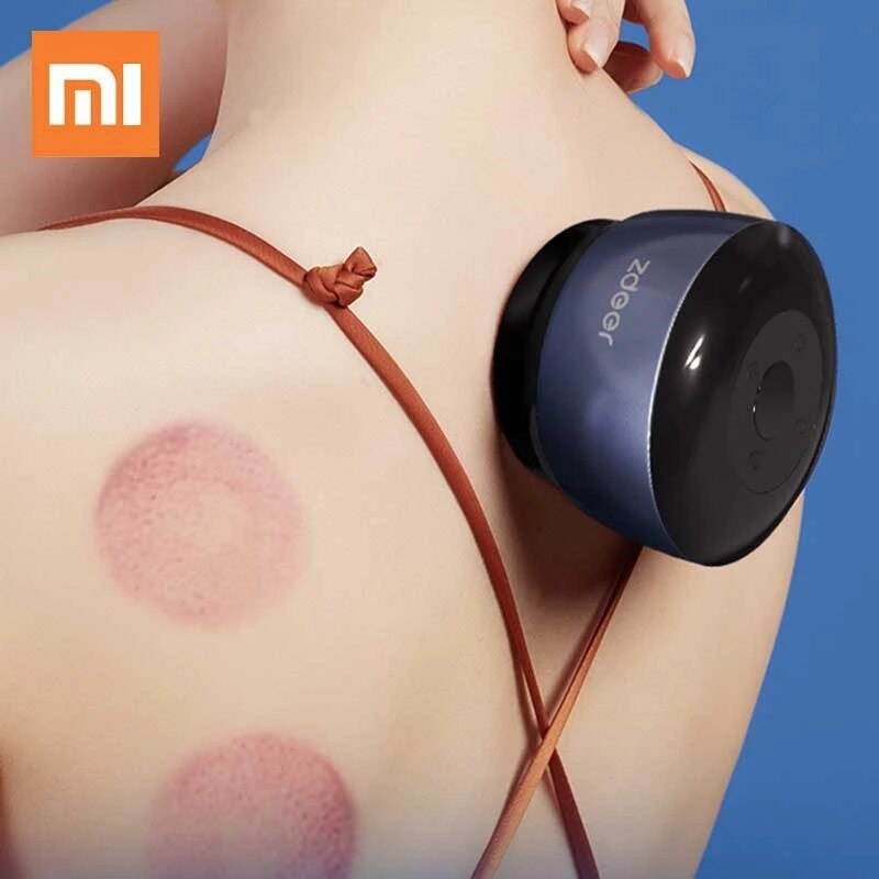 Xiaomi Portable Left Point Intelligent Cupping Massager Vacuum Suction Cups Magnet Therapy Guasha Scraping Electric Neck Massag