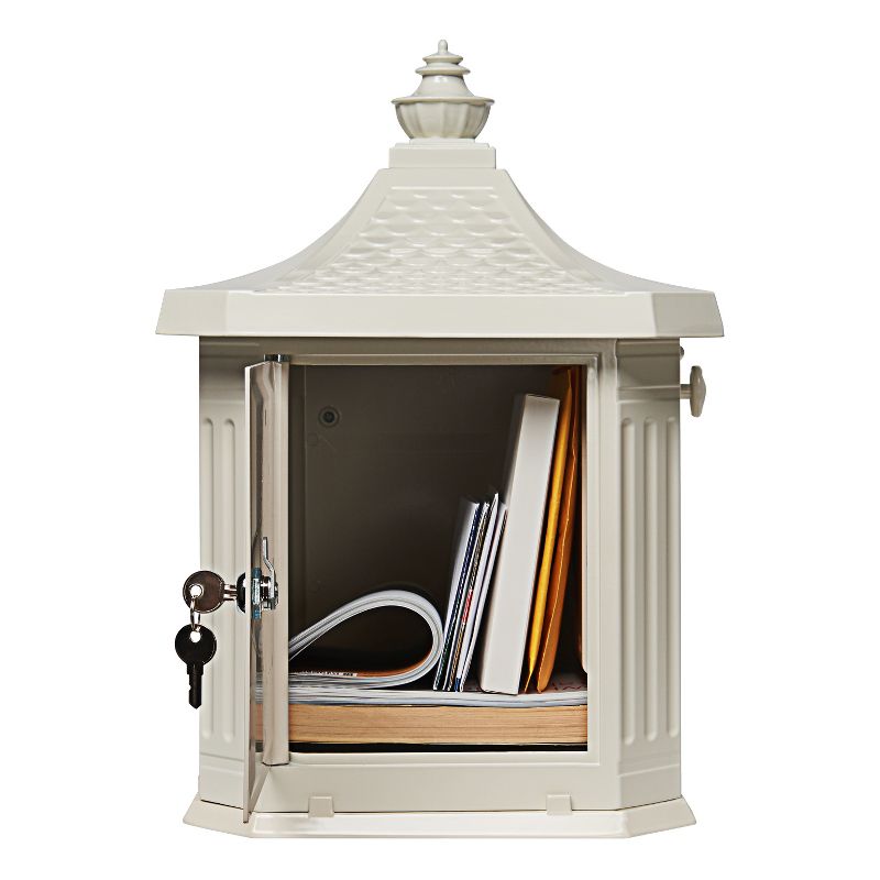Gibraltar Mailboxes Hamilton Post Mount Mailbox White