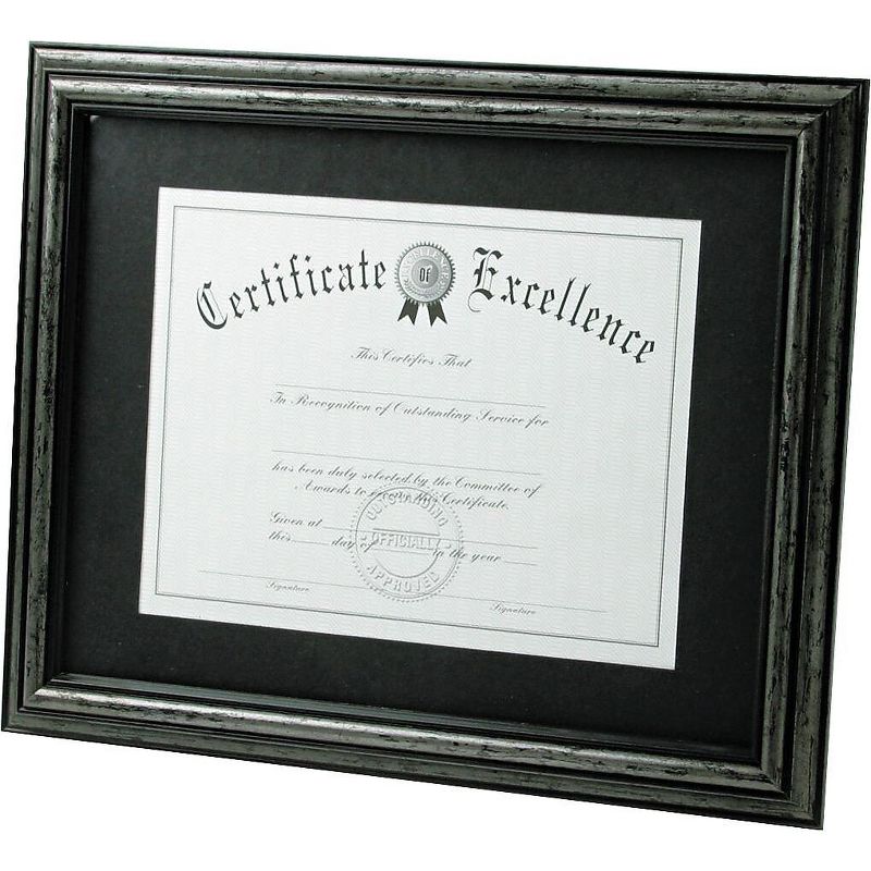 Dax Document Frame Desk/Wall Wood 11 x 14 Antique Charcoal Brushed Finish N15790ST